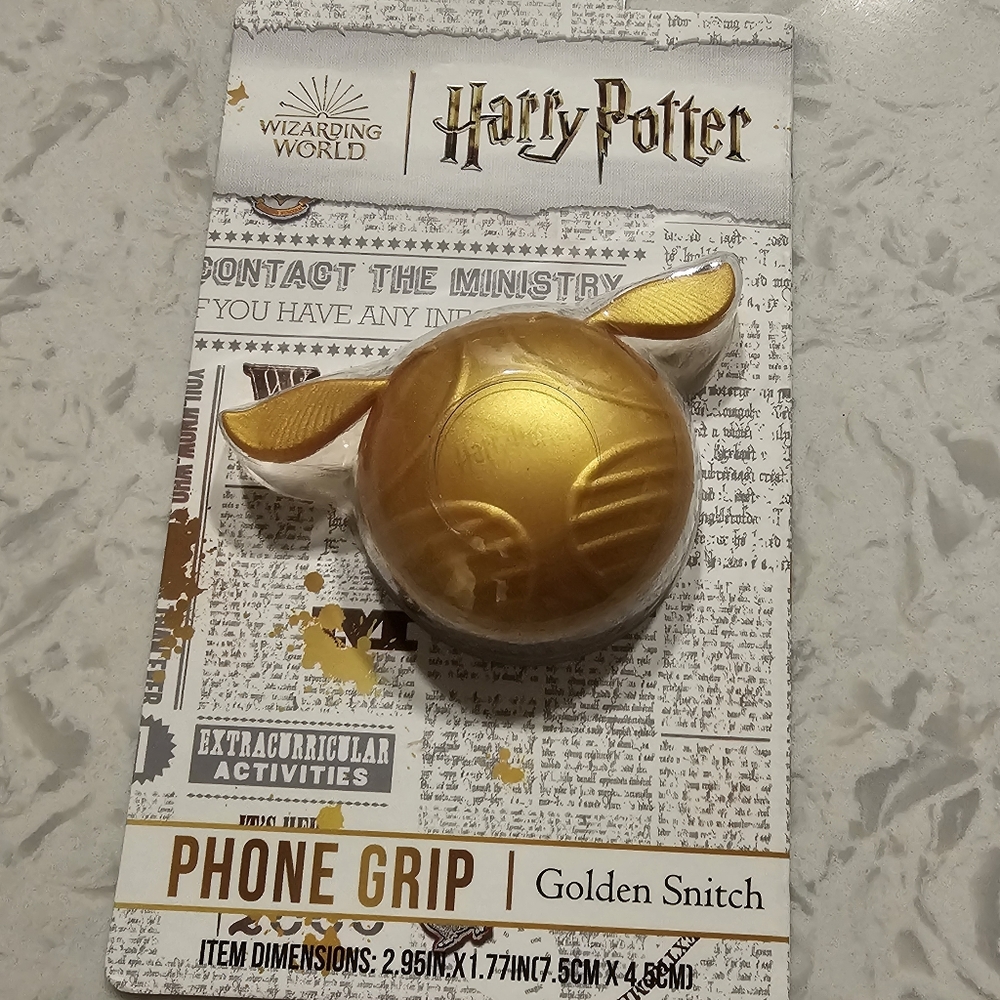 Wizarding World Harry Potter Golden Snitch Phone Grip Acessory Stocking Stuffer